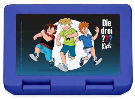Spreadshirt Die Drei Fragezeichen Kids Detektive Unterwegs Brotdose Lunchbox, One size, Royalblau