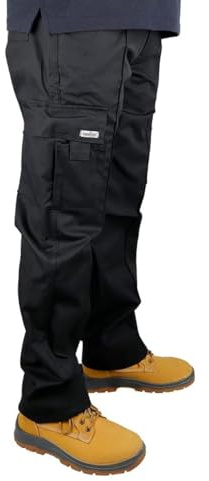 Panacea Men's Cargo Combat Work Trousers Sizes 28 to 52 Multipocket with Button and YKK Zip Fly