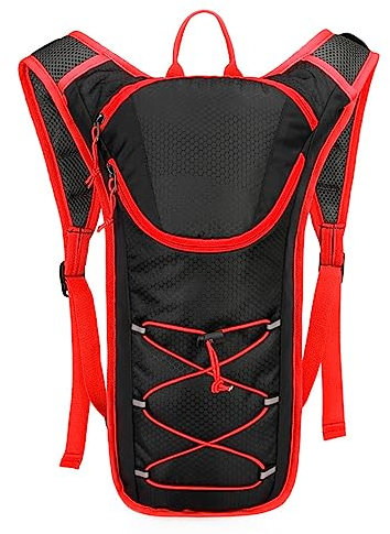YEAMKE Fahrradrucksack leichte Laufsportarten Outdoor-Wassersack Radfahren Offroad-Rucksack, rot, 45 cm * 5 cm * 21 cm