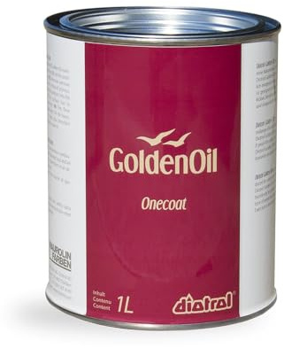 Diotrol Golden Oil Onecoat Profi Hartwachsöl für Holz im Innenbereich – Universal Holzöl lebensmittelecht für Arbeitsplatten, Möbel & Tische – Nussbaum 250 ml