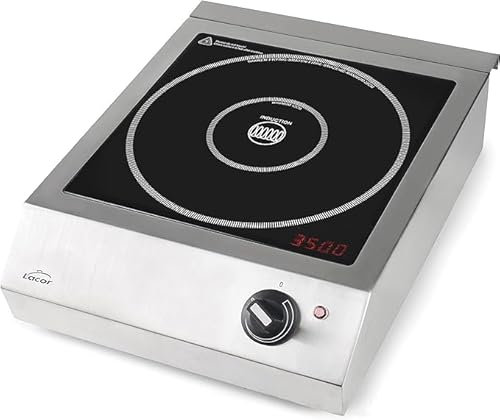 Suinga - Piastra a induzione portatile, cucina portatile professionale, sistema IPX3, 10 livelli di potenza, adatta per diametri tra Ø12 cm e Ø28 cm, 3500 W, acciaio inossidabile (Easy, acciaio