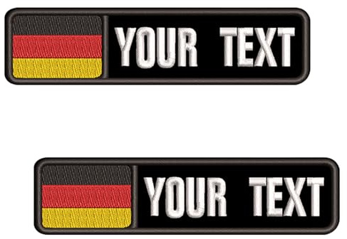 Benutzerdefinierte deutsche Militär Name Patch personalisierte gestickte | Anpassbarer Name Patches mit Hakenverschluss, Personalisierte taktische Moral bestickte Namen mit Deutschland Flagge Patch