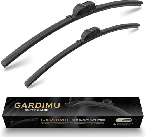 GARDIMU Front Windshield Wipers, 2-Piece Set for BMW 5 Series 528i 535i 535d 550i 2011 2012 2013 2014 2015 2016 - Automotive Replacement Front Wiper Blades for Car Window