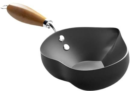 Milageto Mini poêle à Chaude, chauffante en Fer en Forme de cœur, Facile à Nettoyer, Casserole à crêpes pour la Maison, Camping-Car, Voyage,