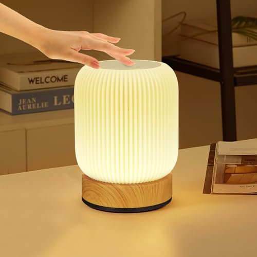 SOBEAU Lampe de Chevet Tactile,Lampe de Table Rechargeable Sans Fil et à Intensité Variable,LED Veilleuse Adulte avec 256 Couleurs RVB Changeantes & 4 Modes, Veilleuse Bébé pour La Chambre