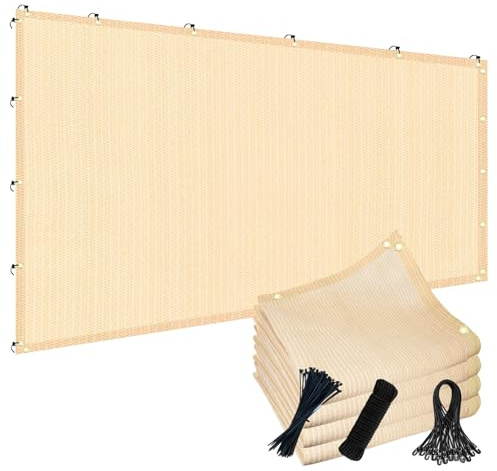90% 12x15ft/3.5x4.5m Sun Shade Cloth for Outdoor Deck Backyard Patio Garden Pergola Cover Canopy Beige