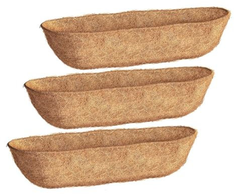 Jrifedptry 30, 3er-Pack, Trog-Einsätze, Kokosfaser für Wandkörbe, Blumenkasten-Einsätze, Garten-Pflanzkörbe