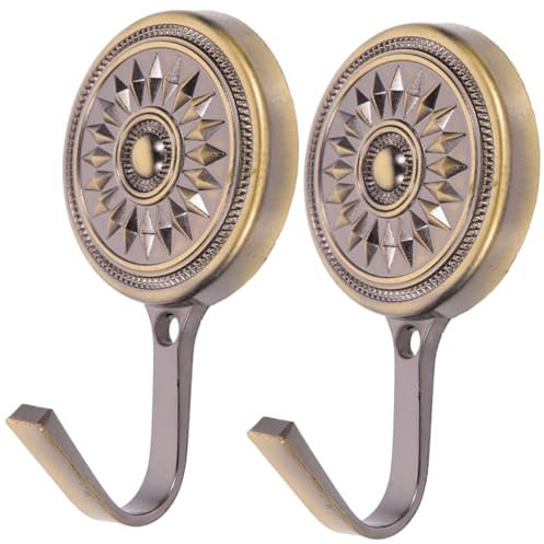 ADOCARN 2pezzi Fermatende in Metallo Antico Ganci Decorativi Parete Multiuso per Tende Cappotti Borse e Asciugamani Resistenti e Rifiniti per Interni Eleganti