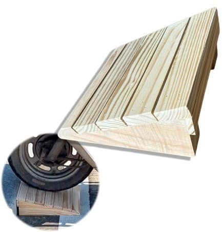 Generico Rampa per Marciapiede Antiscivolo, Rampa di Soglia in Legno per Gradini 7-15cm Altezza, Rampe per Gradini Portatili, Rampa per Sedia A Rotelle/Scooter/Moto/Auto(Rise Hight 14cm/5.51)