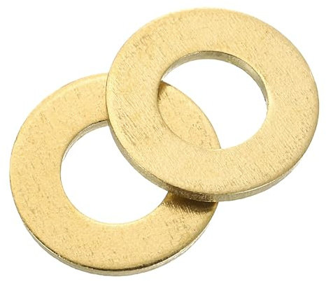 QUARKZMAN Rondelles Metal M8, 25 Pièces 8mm ID x 16mm OD x 1.5mm Hauteur Rondelles Plates en Laiton, Bagues de Montage pour Vis, Boulons, Écrous, Accessoires, Charnières de Porte