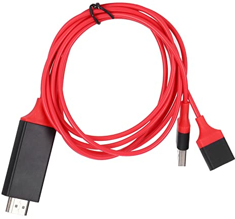Natudeco Cable Adaptador Universal USB a HDMI HDTV para teléfono móvil a TV 1080P para teléfono Celular, Tableta y proyector