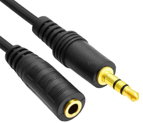 HAISENG Cavo di prolunga per cuffie da 3,5 mm maschio a femmina da 3,5 mm maschio a femmina, cavo ausiliario stereo per telefono PC