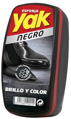 Yak - Esponja de limpieza para zapatos negros (1 unidad, 3 unidades)