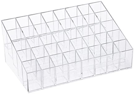 OATIPHO 40-Slot Lipstick Stand Nail Polish Rack Plastic Cosmetic Display Stand for Organising Lipsticks and Nail Varnish on Vanity Or Dressing Table