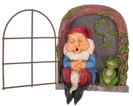 SUPVOX Statue De Nain De Jardin Résine Décoration Créative De GNOME Endormi pour Arbre De Jardin