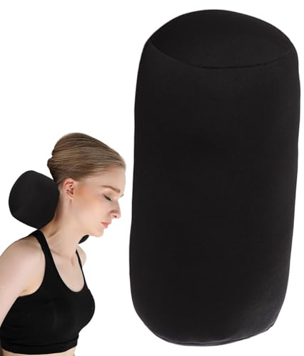 Dayysiuy Mikroperlen-Nackenrolle 16x30cm Zylindrisches Nackenrolle Gemütliche Kissenrolle Nackenkissen Microperlenkissen Memory Foam Relaxkissen Reisekissen