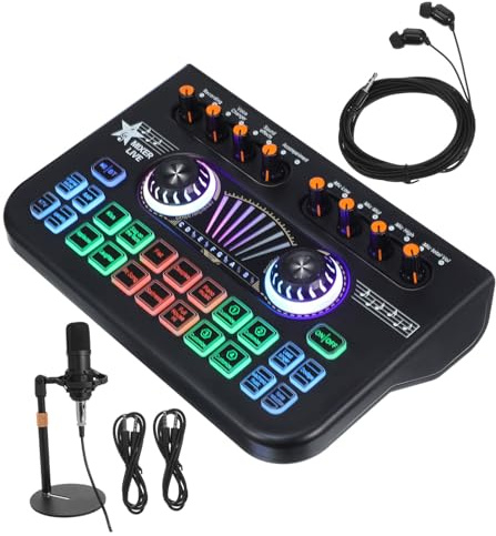 Carte Son X3-bm700 X3, Table de Mixage Audio pour Podcast | Ensemble Micro et Support, Métal et Plastique, Plug And Play, Son Professionnel, pour Enregistrement et Streaming