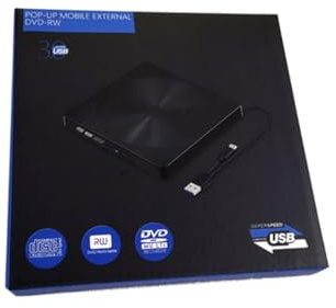 Hoement External CD Drive for Laptop and Desktop with USB 3.0 and Typec Interface, Low Noise Abs Material Optical Drive, No Driver Needed, Slim Portable Design for Multi-function Use