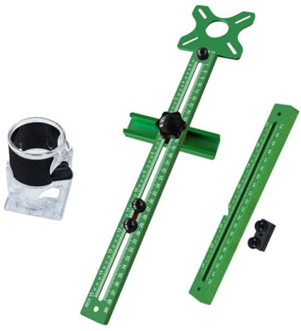 Opatiny Staffa per fresatura 4 in 1 per lavorazione del legno, lega di alluminio con raggio da 9 cm a 61 cm per scanalature e blocchi rotondi di precisione