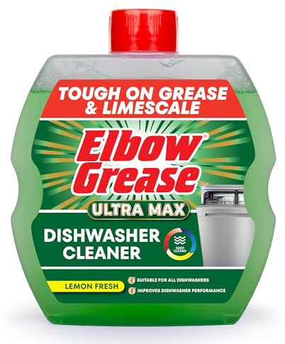 Elbow Grease Ultra Max Dishwasher Cleaner (Lemon, 250ml) | Tough on Grease & Limescale | Suitable for all Dishwashers | Improves Dishwasher Performance - Deep Cleans