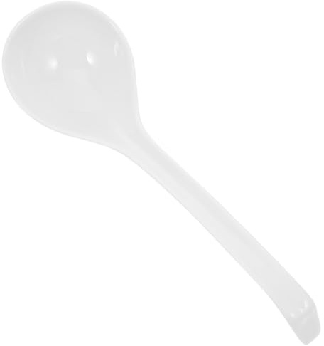 LABRIMP Cucharón Grande de Porcelana Blanca 27 Cm, Cuchara Sopera Asiática para Sopa, Apta Microondas y Lavavajillas, Utensilio Multiusos para Cocina y Restaurante