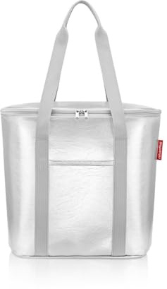 reisenthel termoshopper – kylväska för shopping eller picknick med 2 remmar – tillverkad av vattenavvisande material, Silver crackle, En Storlek, modern