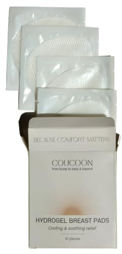 COUCOON Hydrogel Stilleinlagen, 10 Stück | Kühlende Brust Pads, Mit Calendula, Mit Vitamin E