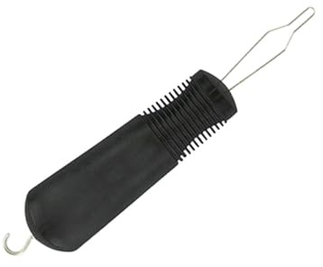 GOOHOCHY Crochet à Bouton et Tirette de Fermeture Éclair pour Faciliter la Manipulation des Boutons et Fermetures en ABS et Métal Dispositif D'assistance pour L'habillage 2pcs Noir