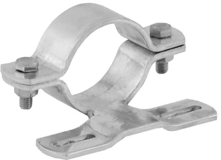 Rohrschelle für Verkehrszeichen, Schellen, für Pfosten 60 mm/Lochabstand 70 mm