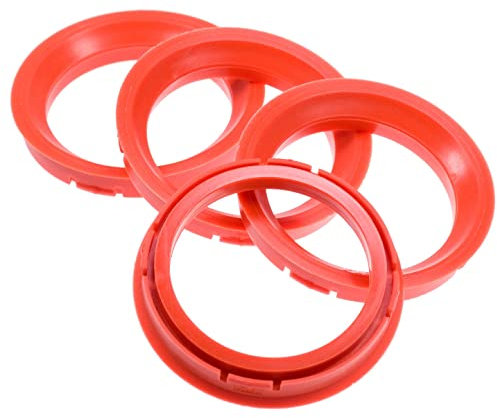 4 x Anneaux 73,0 x de centrage 57,1 mm Rouge Jantes Anneaux fabriqué en Allemagne