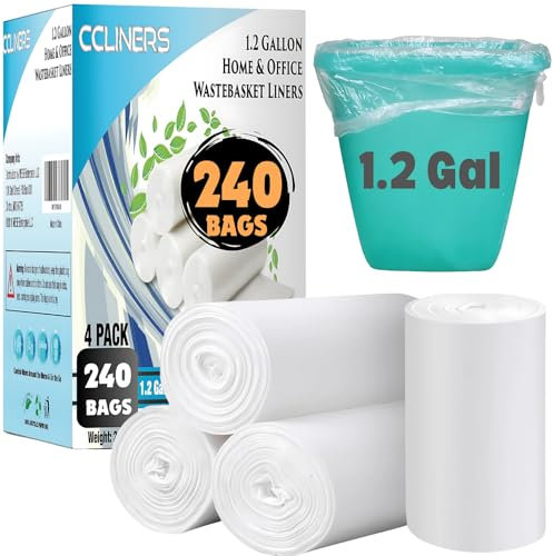 Bolsas de basura pequeñas para la oficina, hogar, baño, cocina, 200 litros