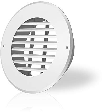 AC Infinity Rejilla de ventilación para conducto de pared, rejilla para guía de aire de 15cm, metálica blanca, calefacción, refrigeración, desagüe