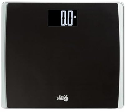 Eat Smart Precision Digital Bathroom Scale for Body Weight – Extra-Wide Platform, High-Visibility Display, Ultra-Durable Design for Home, Pets, Luggage & More, 550 LB High Capacity, Black