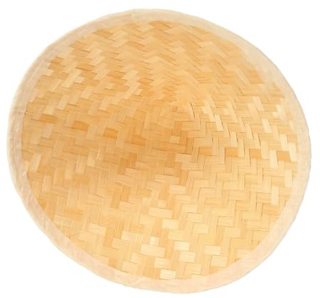 Milisten Bamboo Hat Traditional Chinese Style Straw Hat for Boys and Girls Childrens Crafts Home Decor Wall Hanging Asian Rice Farmer