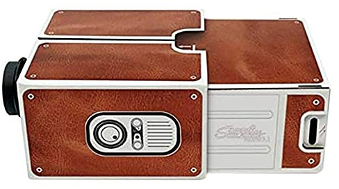 KIKAPA Projecteur de cinéma, projecteur portable en carton pour smartphone/famille, anniversaire, etc. Projecteur audio home cinéma