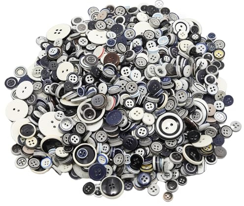 Lilaly 500-600 Pcs Multi-Layered Colors Resion Buttons for Crafts, 4 Holes Assorted Sizes Resin Buttons, for Crafting, Arts, DIY, Decoration, Sewing (Multi-Layered Colors)