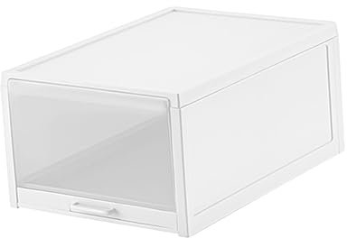 PRETYZOOM 1Pezzi Scatola Portascarpe Impilabile Trasparente Contenitore Per Calzature Con Design Cassetto Per Spazi Ridotti e Organizzazione Scarpe