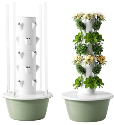 Système De Culture Hydroponique, Jardinière De Jardin Verticale Tour De Pompe D'Hydratation Intérieure avec Lumière De Croissance LED pour Fruits Et Légumes,9Tier