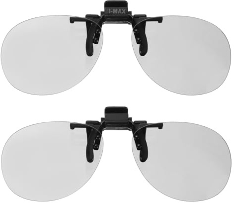 sourcing map 4 lentes polarizados 3D con clip, marcos circulares pasivos de visión 3D para realD/Image MAXimum películas, teatro, juegos, TV, proyector de fotos