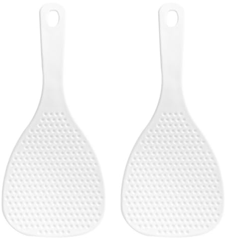 OFFIGAM Cucchiaio da Riso Antiaderente in Plastica Sicura Spatola da Riso Resistente All’Usura Set 2 Pezzi Riutilizzabile per Cucina Quotidiana e Cottura al Vapore