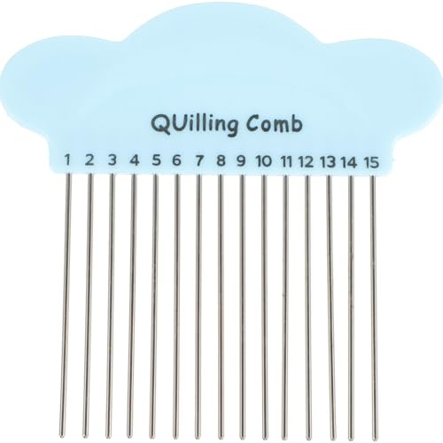 CIMAXIC Strumento per Quilling Cartone Portatile in Plastico e Metallo, Pettine per Quilling Delicato sulla Carta, per Principianti nel Fai da Te e Artigianato Colore Colore Casuale