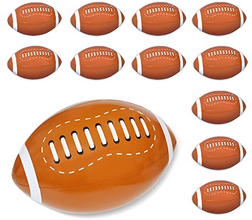 Novelty Place Riesen Aufblasbarer Rugbyball American Football Set für Kinder, Outdoor Garten Spiel Spielzeug 40 cm (Packung mit 12)