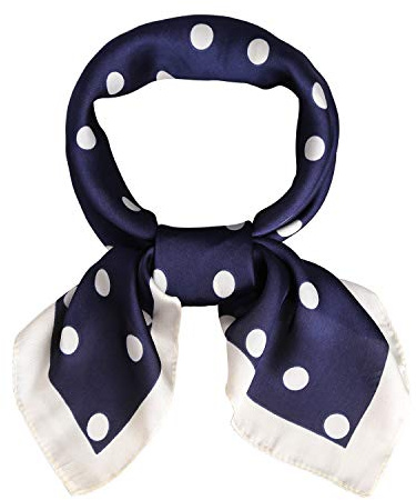 SOJOS Bandana Nicki-Tuch Damen Halstuch Kopftuch Seidentuch mit Polka Dot 70 x 70 SC317