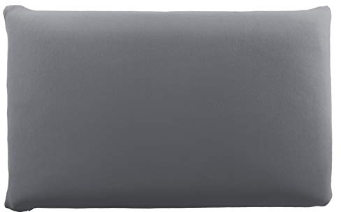 Edda Lux Bezug passend für SIEBENSCHLÄFER Kissen, 72 x 42 cm und für MaxxGoods Nackenstützkissen, 70 x 42 cm, Jersey Kissenbezug mit Reißverschluss, aus 100% Baumwolle, in Schiefer
