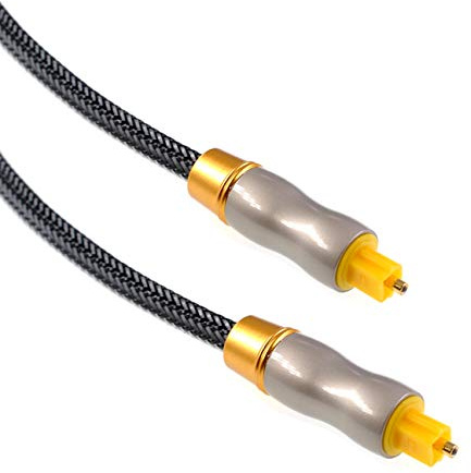 Oiyagai 1 Stück TosLink Kabel OD 6,0 Digitales Optisches Audiokabel SPDIF Digital DTS Surround Sound Bar Kabel für Heimkino (1M / 3,2FT)