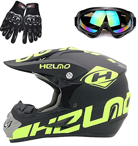 Jugend Motorradhelme,Kinderfahrradreithelm,Junge Und Mädchen, Roller Ski ATV Helm,ECE-Zertifizierung,Geeignet Für Alle Jahreszeiten