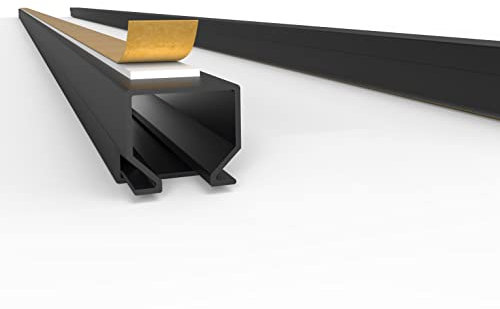 Kabelkanal Selbstklebend Pro mit Schaumklebeband, Kabelschacht 10m 12x12mm - 10x1m, Black - Schwarz