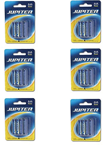Lot de 6 packs de 4 piles AAA, r03, 1,5 V, idéal pour la maison. Lot de 24 piles non rechargeables pour une grande variété de produits. 24 piles AAA pour différents appareils électroniques.