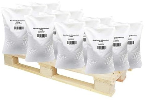 Hamann Mercatus GmbH Basaltsplitt-Salzgemisch 1000 kg Säcke volle Palette (80% Basaltsplitt 20% Streusalz) - gebrochen & gesiebt