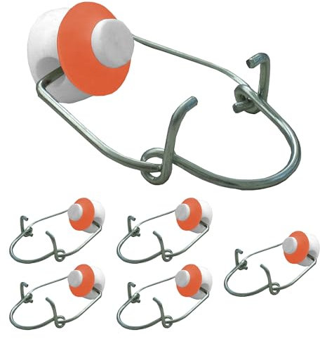 SICIGNANO | Tappo Meccanico per Bottiglie di Vetro, con Guarnizione, Chiusura Ermetica - Dimensione Massima Collo Bottiglia 4 cm - Dimensioni Tappo 2,5x2,5x2h cm - 6 Pezzi